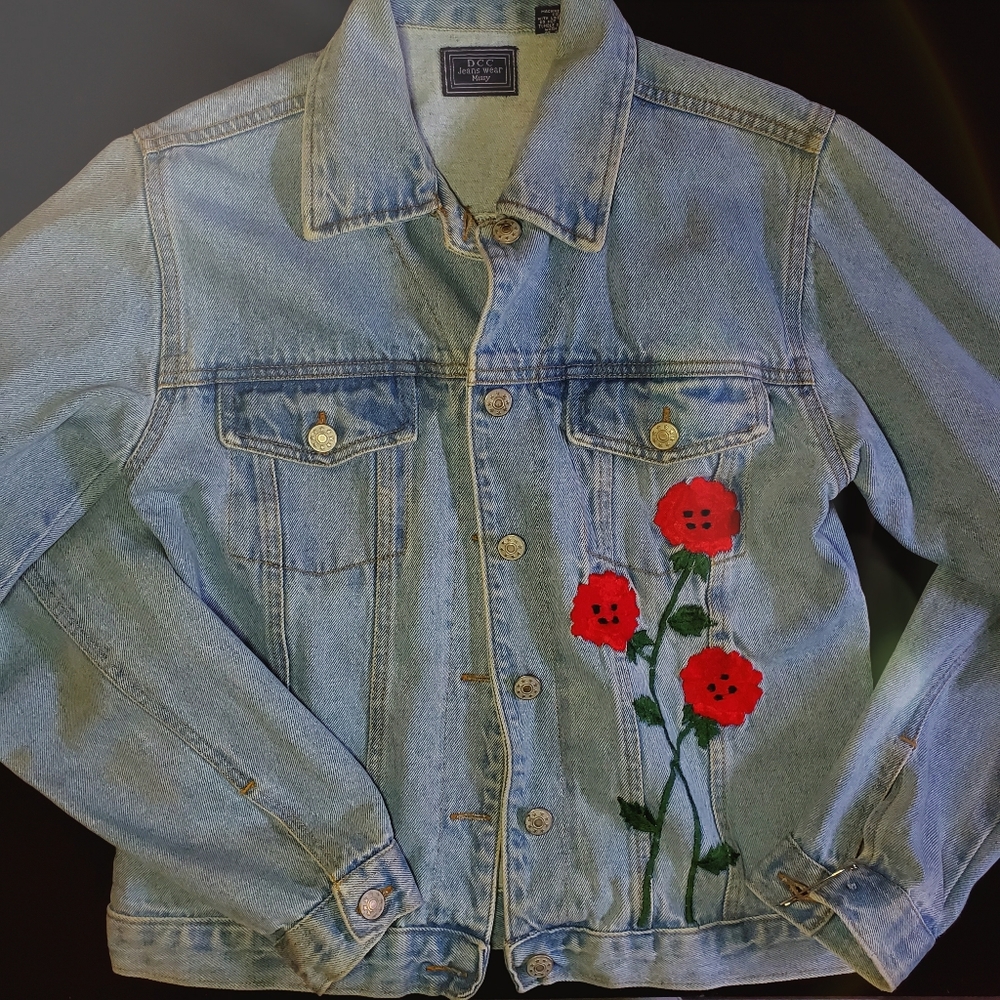 Embroidered jean jacket